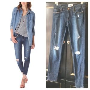 Paige Verdugo ultra skinny jeans distressed decker